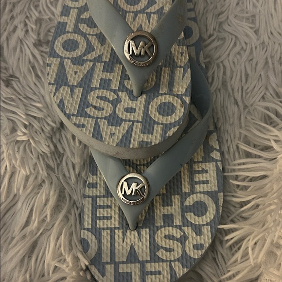 Michael Kors Kids Light Blue Flip Flops - Picture 2 of 7